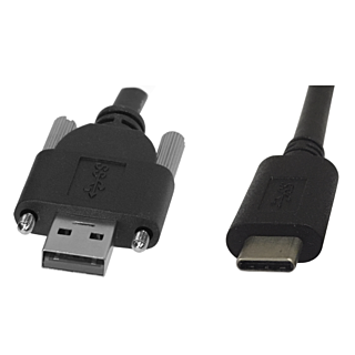 CEI USB3.1-2-1-3-2M USB 3.1 Cable, USB 3.0 A Type with Thumbscrews to USB-C Friction Fit, 2 Meters, Static